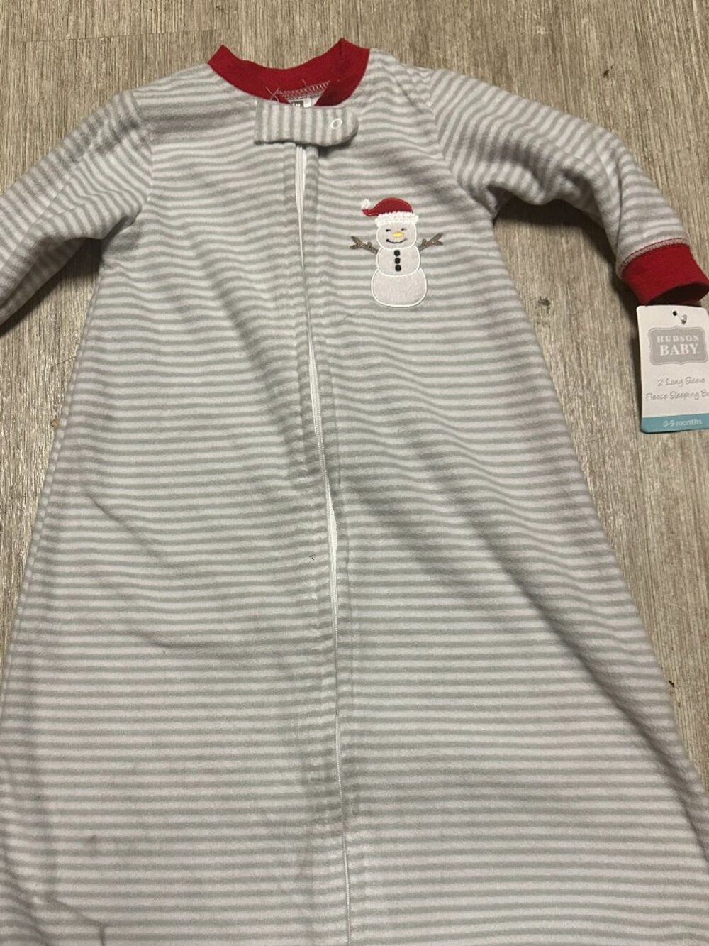 Hudson Baby NWT Snowman Fleece Sleeping sack bags 0-9 months